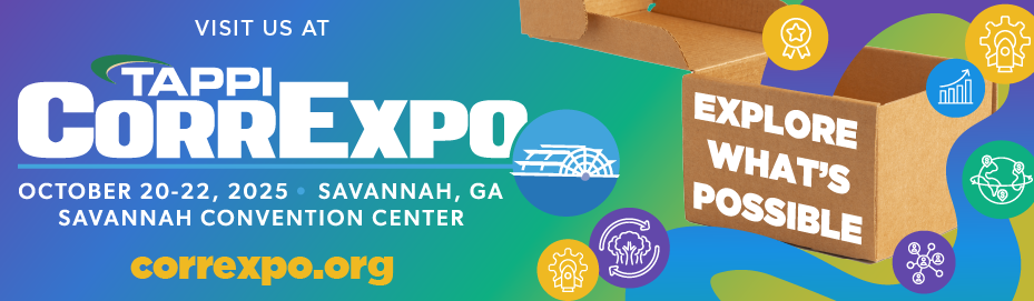Visit us at TAPPI CorrExpo, October 20-22 2025, Savannah Convention Center, Savannah, GA. Explore what's possible. correxpo.org