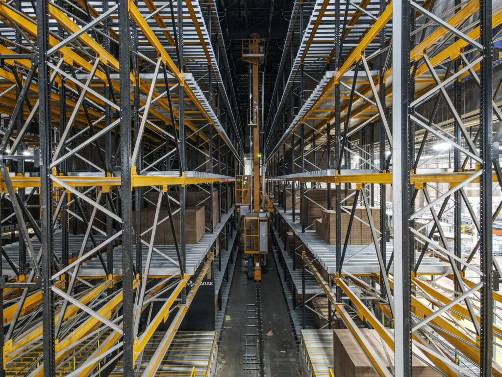 Vertical rack automated storage and retrieval (AS/RS) system equipment — detail view 2