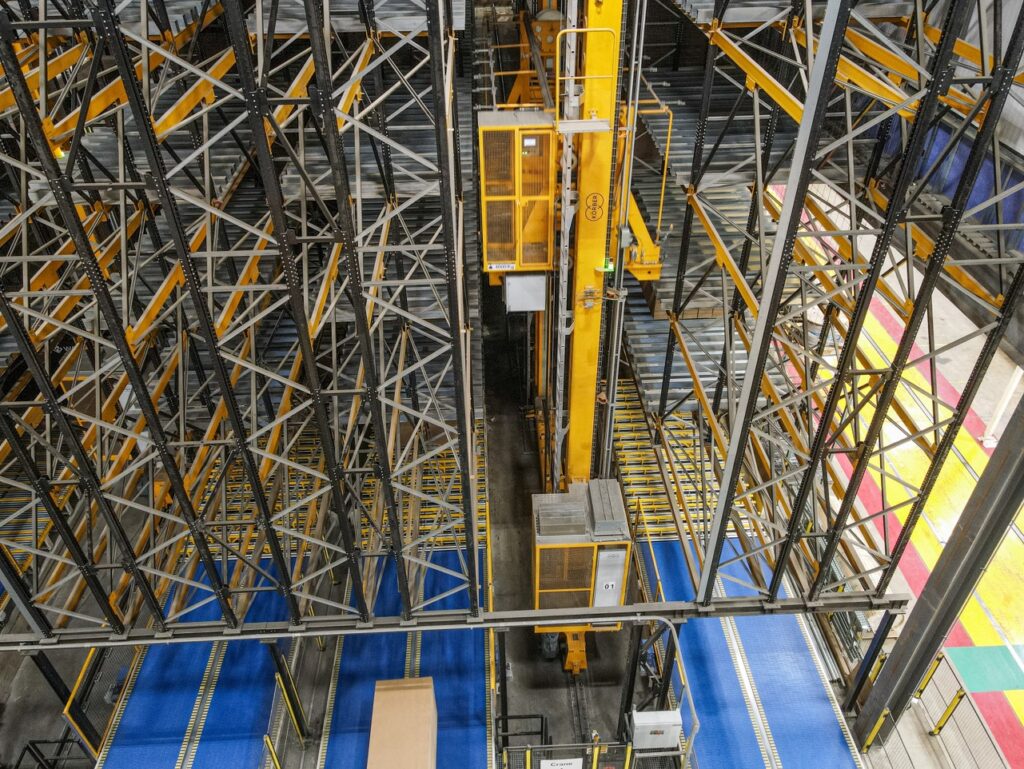Vertical rack automated storage and retrieval (AS/RS) system equipment — detail view 3