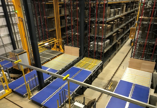Vertical rack automated storage and retrieval (AS/RS) system equipment — detail view 4