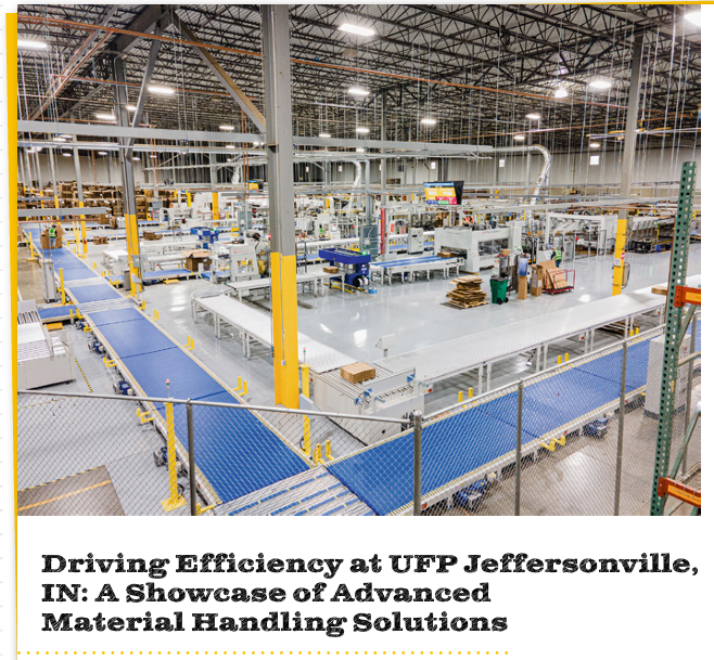 Featured image for a WSA USA article on advanced material handling solutions at the UFP Jeffersonville facility